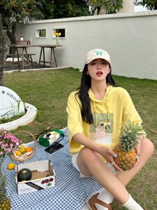 少女感运动风休闲帽衫MLXL三个尺码图片