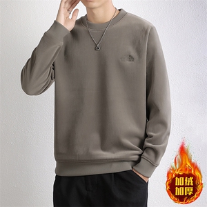 卫衣男秋冬休闲时尚圆领一体绒加绒加厚针织衫卫衣6653-P57图片