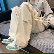 05纯色工装裤男时尚简约宽松直筒大口袋休闲裤XZ211-1-K2202-P65，男装工装外套，星座211-1
