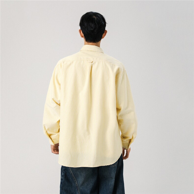 春上新牙刷绣条纹衬衣XZ609-WT2378-特P45-88,男装衬衫,星座609