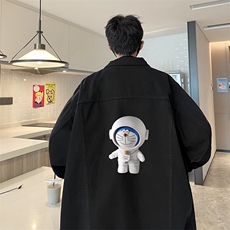 牛仔夹克男大码牛仔外套男茄克NJ77233-P60加绒款-P75，男装夹克，电商A040
