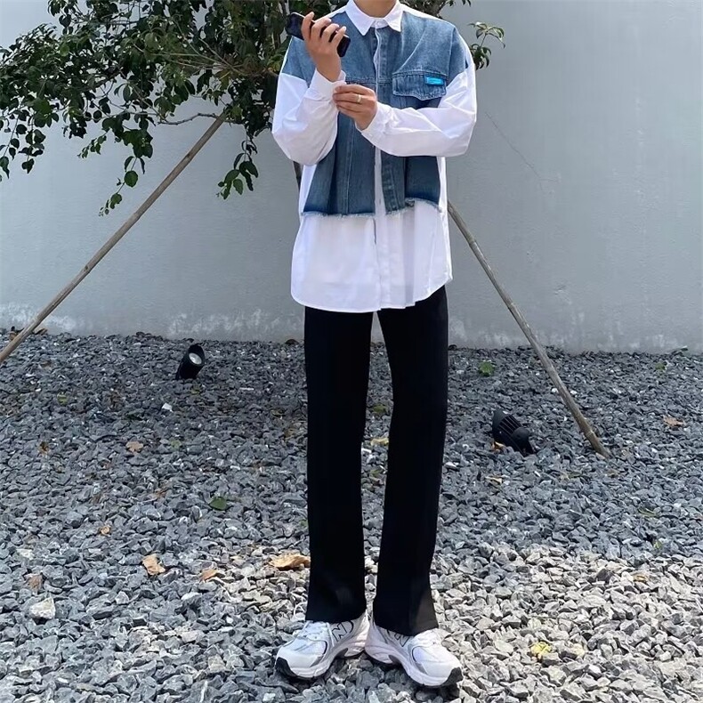 春秋款休闲时尚百搭微弹男裤潮直筒小脚裤西裤LK28P40,男装休闲裤,星座1116-2