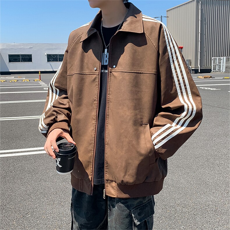 翻领晕染水洗皮衣夹克高级感工装外套JK06625-P80，男装皮衣，星座308B-2