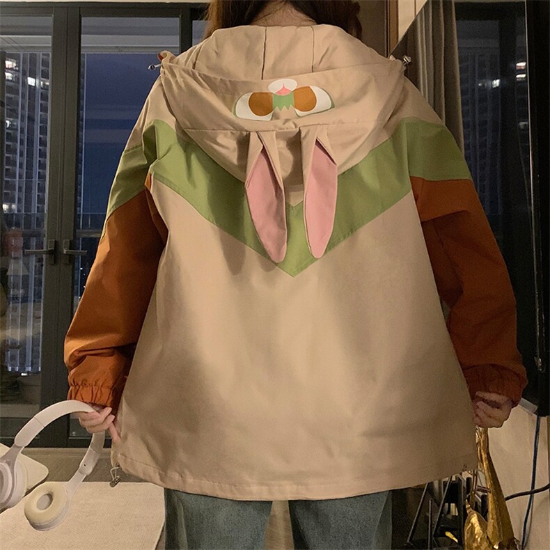 2025秋季新款拼色可爱风印花外套冲锋衣甜美学生装上衣C843-P100,男装夹克,星座911-2(原星座613-2）