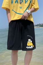 YD33090-P25港风潮牌亚麻短裤男大码棉麻五分裤男中裤沙滩裤，男装休闲裤，电商A040
