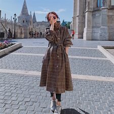 大货已出2020冬季新款格子外套8605-A58（），女装毛呢外套，浙宝225