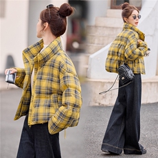 现货白鸭绒2025年冬季立领短款羽绒服外套，女装羽绒服，布依丽人