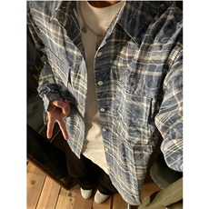 新款短袖衬衫男士夏季复古高级感痞帅半袖格子衫CJ02，男装衬衫，星座1116A-1（原606A）
