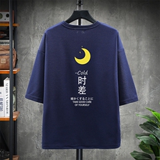 Q11047-P30春夏季七分袖t恤男大码五分袖男短袖中袖展架，男装T恤，电商A040A