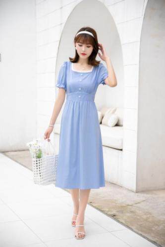 现货供应：水洗牛仔连衣裙M一XXL，女装连衣裙，拉思维加丝