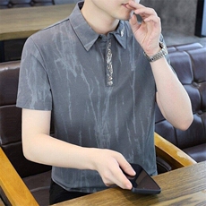 25060-P40夏季时尚休闲T恤男潮牌扎染短袖POLO衫，男装T恤，电商D310B-1
