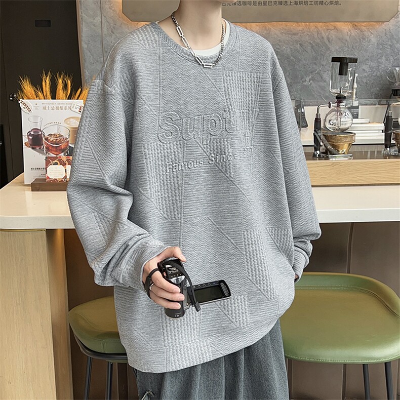 主推L-8XL360克提花大码圆领休闲卫衣男109-W1588款-P38,男装卫衣,星座109