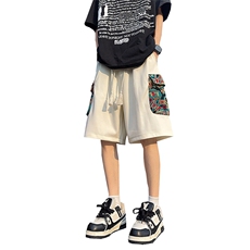 短裤男夏季美式复古拼接五分裤潮牌宽松大码XZ102B-1DK2512P30，男装牛仔裤，星座102B-1
