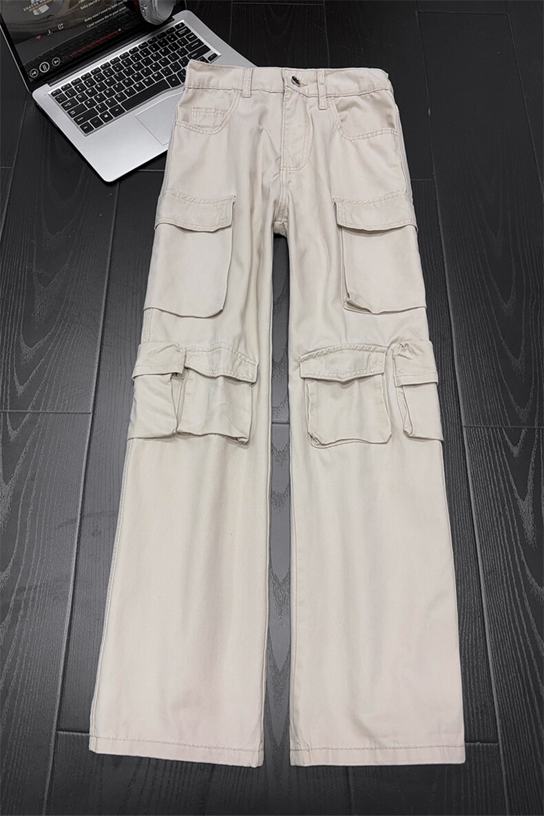B221美式ins高街洗褪多口袋工装休闲牛仔裤LK26646-特P60控108,男装牛仔裤,电商B221
