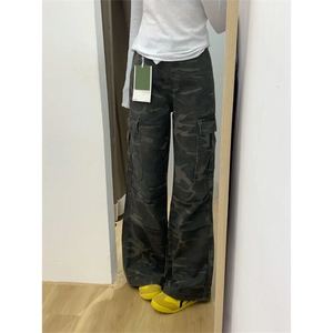 宽松原宿迷彩休闲裤男女  美式高街潮牌工装长裤子BK662-P58图片