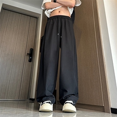 休闲裤男夏季新款冰丝凉感阔腿长裤K019-P28，男装休闲裤，星座214-3