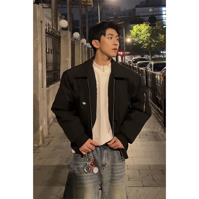 夹克棉服短款冬季保暖御寒夹棉加厚休闲外套男5D1180-TP5598,男装夹克,电商A102