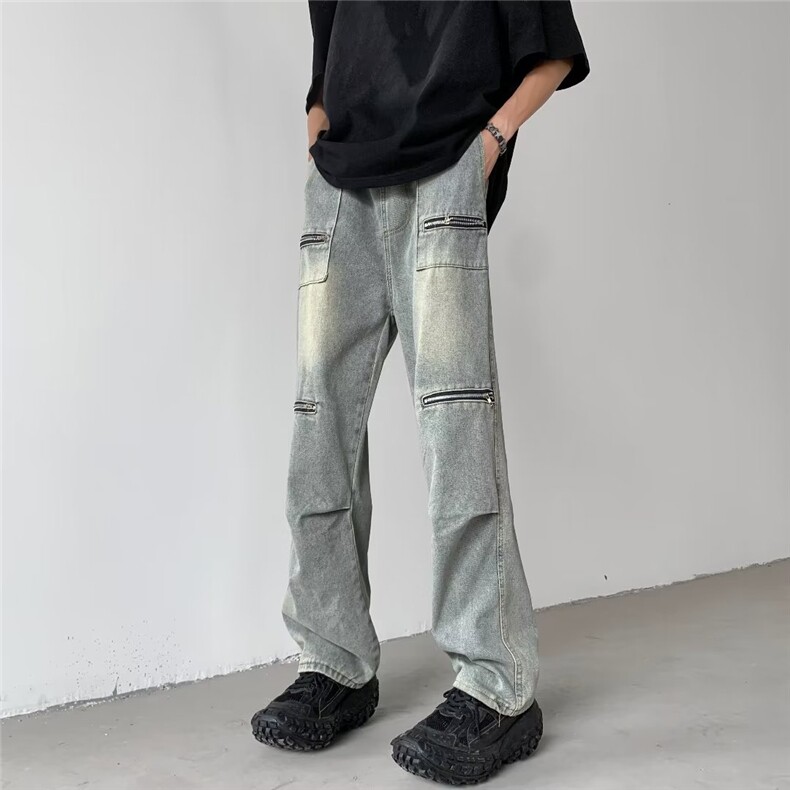 夏季牛仔裤百搭简约潮流男青春流行中腰文艺B8168P48，男装牛仔裤，星座1116-2