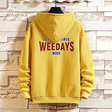 WY2113-P35加绒款-P40纯棉连帽卫衣男大码运动帽衫宽松薄砖墙，男装卫衣，电商A040A