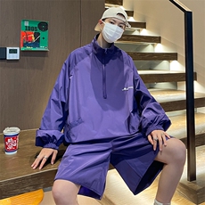 冲锋防晒衣套装男夏季钓鱼服运动外套短裤两件套TZ68310B-2-P80，男装防晒衣，星座310B-2