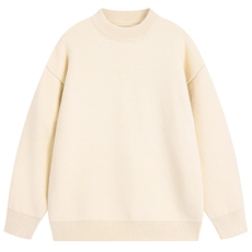 重磅秋冬男女纯色打底针织衫圆领套头半高领毛衣美式复古休闲上衣，男装T恤，电商A486