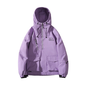 连帽防水大口袋中性保暖户外男女滑雪服加棉加厚棉服外套M33-P145图片