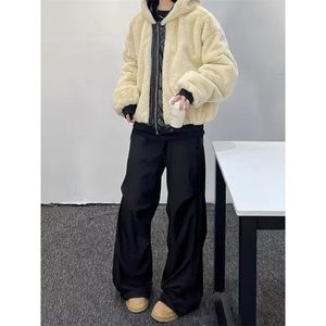 【有货】DF2228-P118两面穿皮棉衣男女冬季皮毛一体棉袄情侣棉衣图片