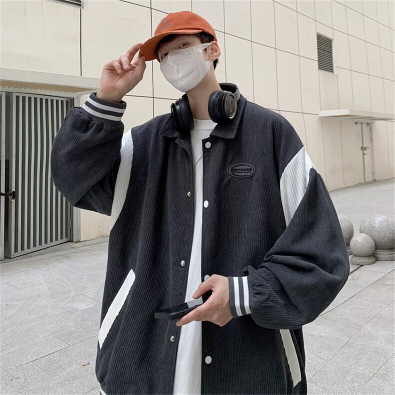 韩版情侣潮牌ins衬衫美式vibe灯芯绒外套男秋季宽松外套W3651-P57,男装衬衫,星座512-2