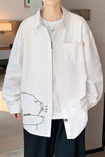 春季长袖衬衫男宽松港风衬衣男外套男CSCS281-P35，男装衬衫，电商B371