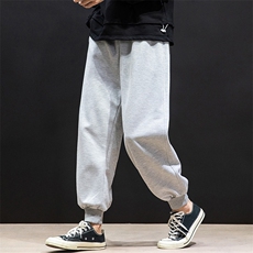 K12099-P40加绒P50束脚纯棉运动裤男士休闲裤大码宽松卫裤男，男装休闲裤，电商A040A