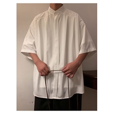 夏季免烫新中式男女装痞帅衬衫男短袖潮牌百搭上衣休闲衬衣-S300，男装衬衫，星座601-2