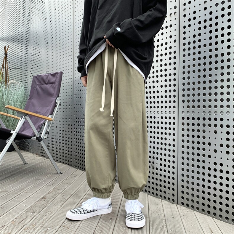潮流休闲裤子工装裤男抽绳长裤男束脚裤男227-2*C547*P50控68,男装休闲裤,星座227-2