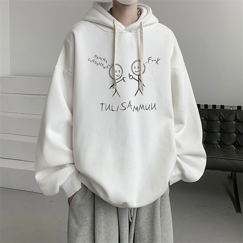 连帽卫衣男大码运动服帽衫外套WY2302-P35加绒款-P40,男装卫衣,电商A040