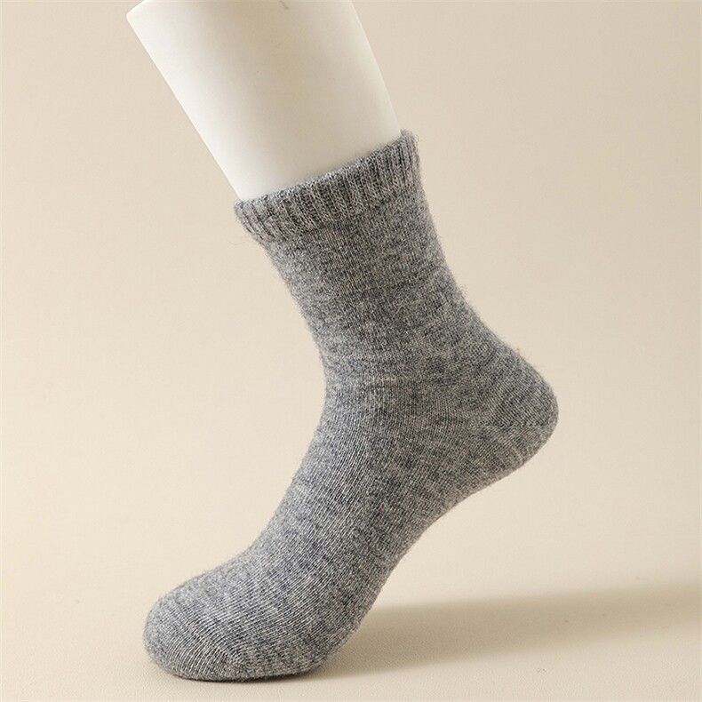 2025年秋季新款百搭儿童双股加厚保暖童袜平板，袜子，锦驼羊绒