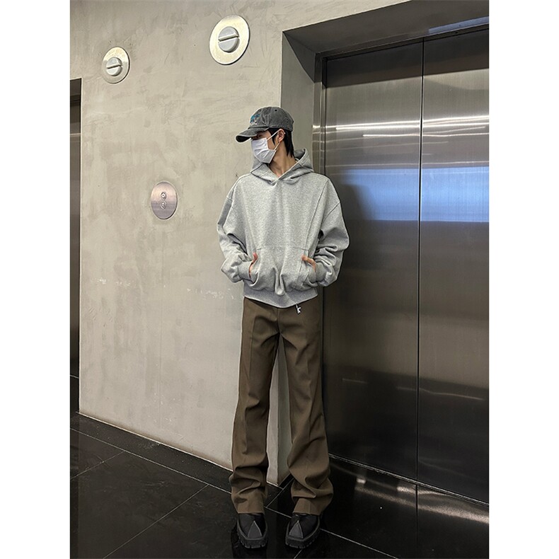 港风cleanfit休闲裤西裤微喇长裤阔腿裤A014-DY25015-P50控68,男装西裤,电商A014