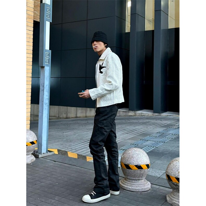 【有货】玄鸟刺绣提花外套男高级感痞帅春秋短款夹克A221CC-特P55,男装夹克,星座1007（原301D）