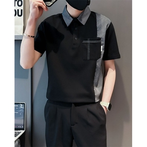 翻领短袖polo衫男休闲百搭青年t恤2025夏季男士带领半袖 TP04图片