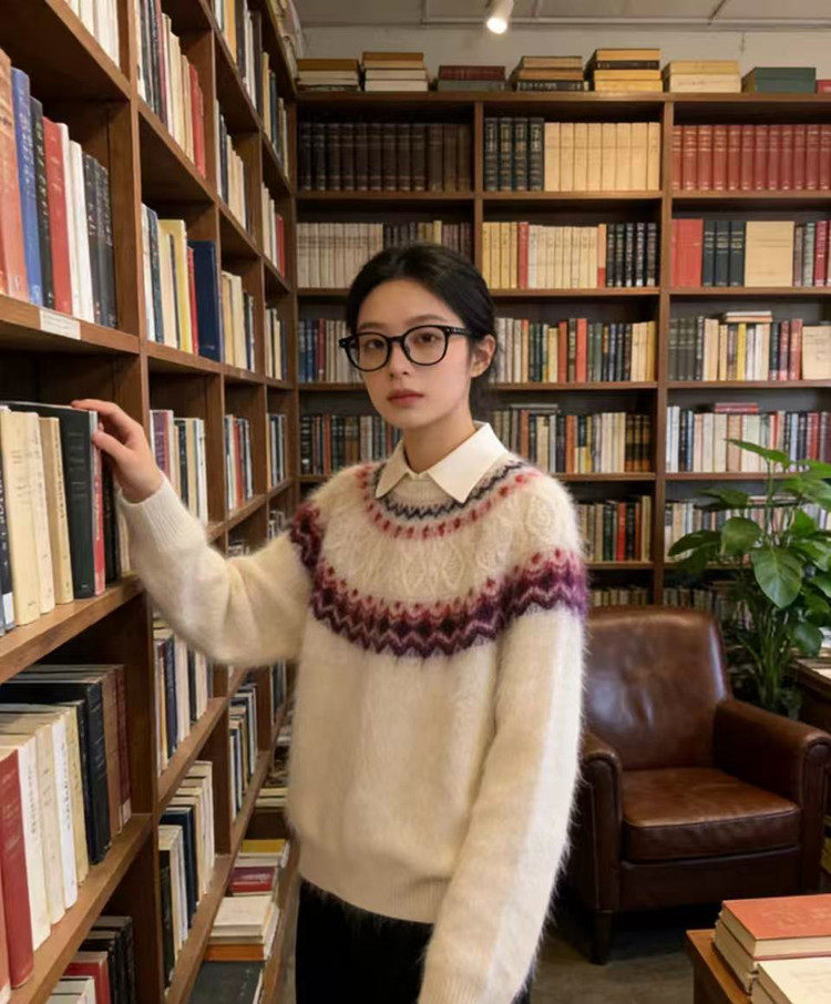 2026年秋季时尚百搭通勤简约休闲加厚圆领,女装羊毛衫,美轩羊绒