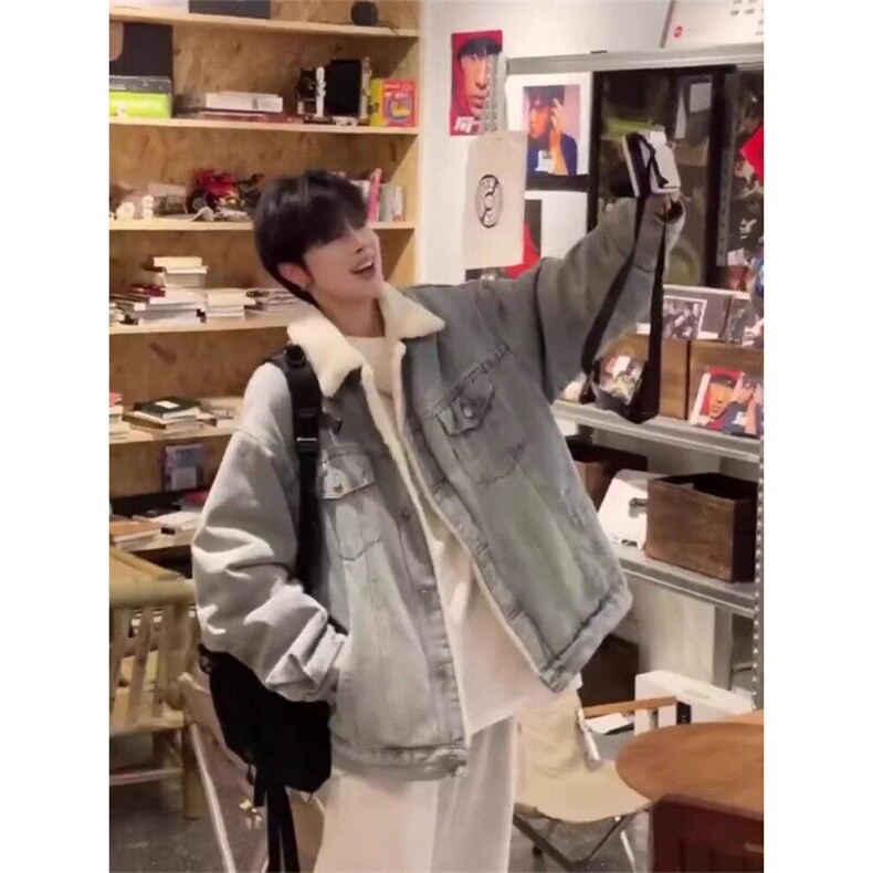 羊羔绒牛仔夹棉棉衣外套ZM0148-P100,男装棉衣,星座313A(原308A-2)