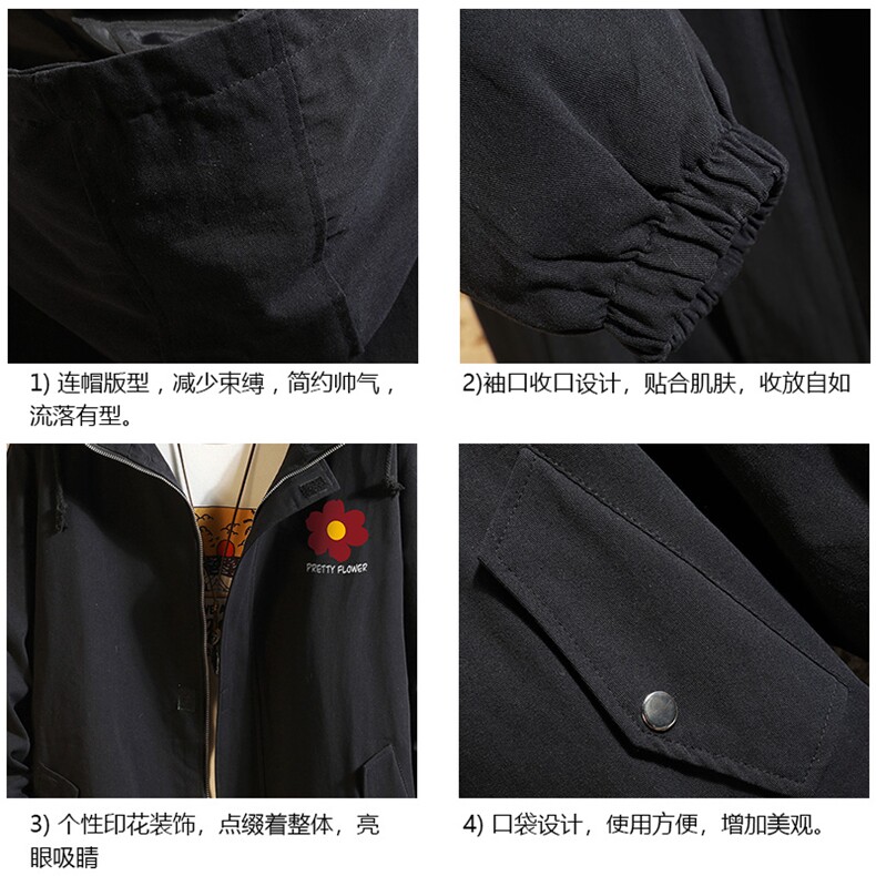 JK41257-P85纯棉连帽夹克男士大码工装男上衣外套砖墙挂拍,男装夹克,电商A040A