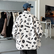 2025双面穿棉衣棉服麂皮羊羔绒面包服立领棉袄外套1618G-P90，男装棉衣，星座207
