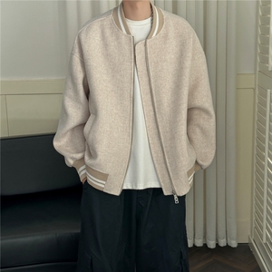 秋冬现货呢料外套男宽松休闲棒球服A351-AJ2641-P115控188图片