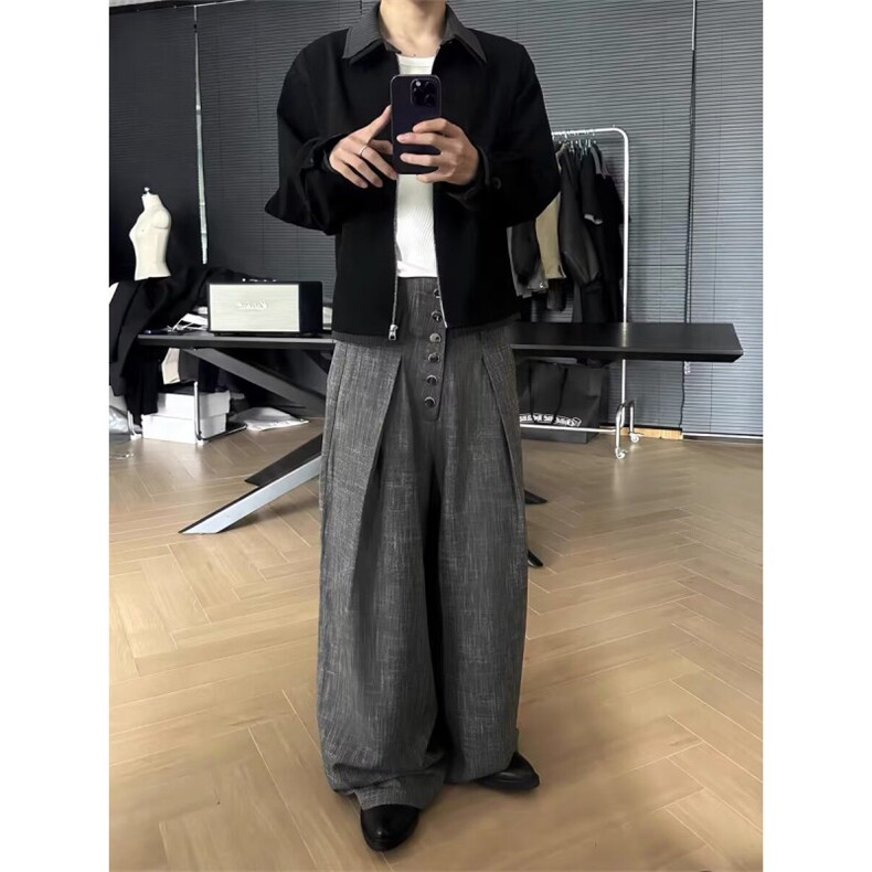 翻领高级感外套男美式小众cleanfit短宽痞帅休闲夹克,男装夹克,星座410-7
