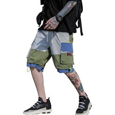 国潮工装短裤男潮牌宽松休闲运动五分裤嘻哈裤A438-C3012，男装休闲裤，电商A438