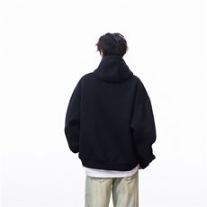重磅全棉无帽绳450克拉链连帽卫衣硬挺短宽套头外套男RH6128-P65，女装短外套，星座610B-1