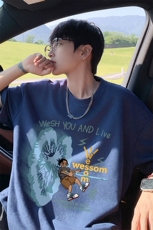 量大优供视频重磅麂皮绒短袖T恤男JPDX242-特P19，男装T恤，电商B367