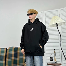 抖音得物高品质印花连帽卫衣秋冬装美式宽松连帽纯色卫衣ADL122，男装卫衣，电商A443