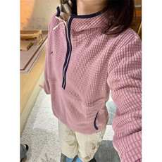 高品户外情侣抓绒衣连帽卫衣保暖肌理格套头上衣男女A1080-P70，男装棉衣，星座1505