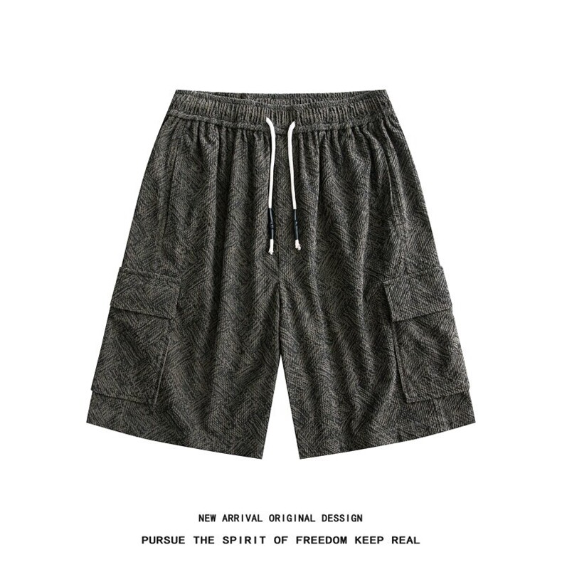 K5039/特P32夏季新款多口袋工装短裤男宽松直筒休闲五分裤沙滩裤,男装牛仔裤,电商A141