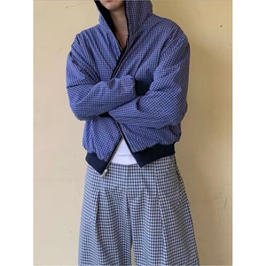 抖音得物高品质二开 26春季美式潮牌两面穿连帽卫衣开衫男女外套图片